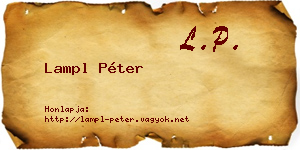 Lampl Péter névjegykártya